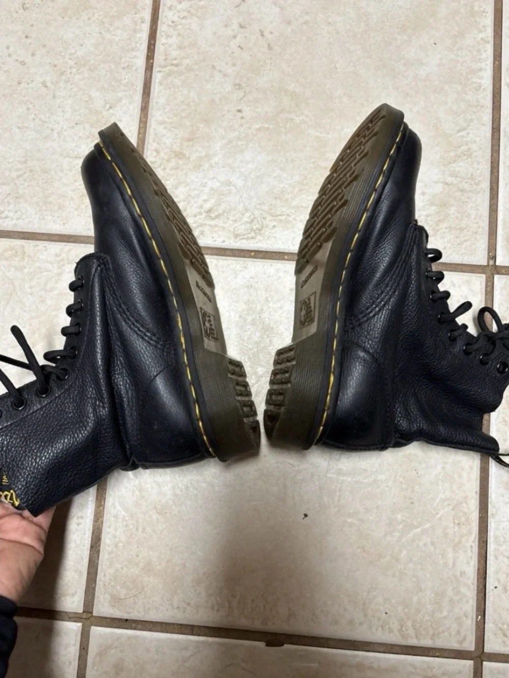 Dr. Martens 1460 Pascal Virginia Soft Leather Black Boots Size 6 Grunge - Picture 6 of 9